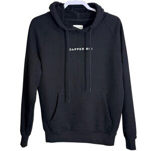 Dapper Boi Black Logo Hoodie Size Small Unisex Minimalist Pullover